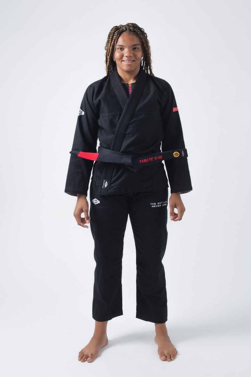 Red Label 3.0 Women's Jiu Jitsu Gi (Free White Belt) - Black