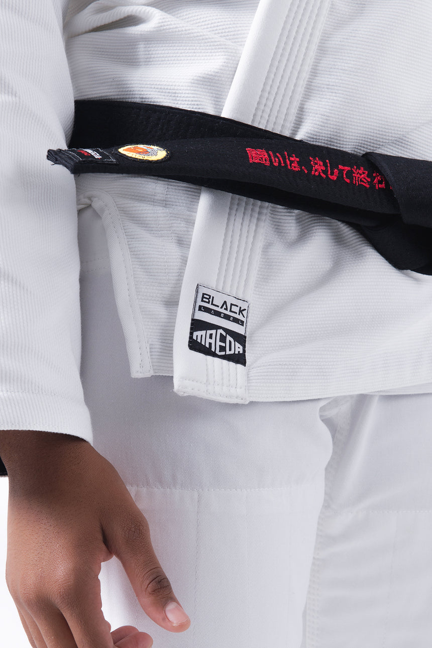 Black Label Women's Jiu Jitsu Gi (Free White Belt) - White