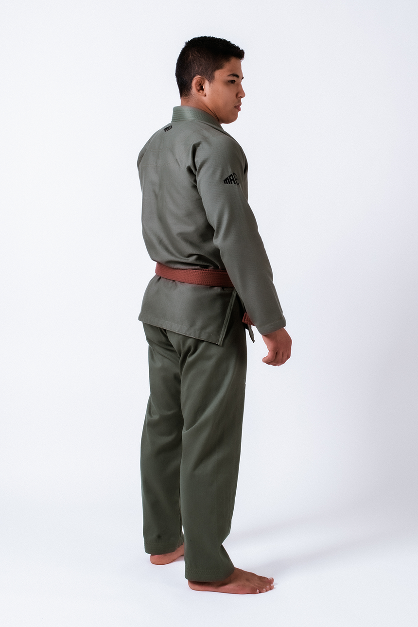 Black Label Jiu Jitsu Gi (Free White Belt) - Military Green