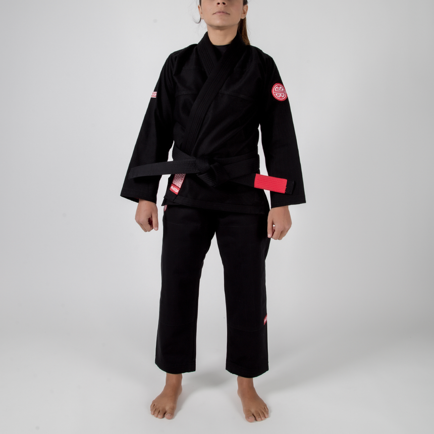 Red Label 2.0 Women's Jiu Jitsu Gi ( Free White Belt ) - Black